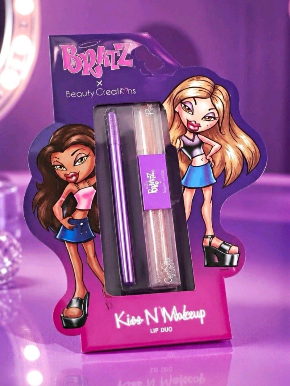 BRATZ X BEAUTY CREATIONS Kiss N' Makeup Lip Duo – Purple
